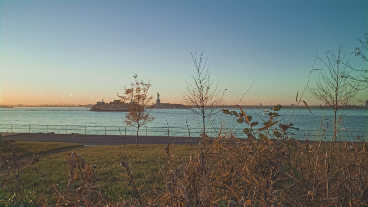 The view of New York City from Governors Island