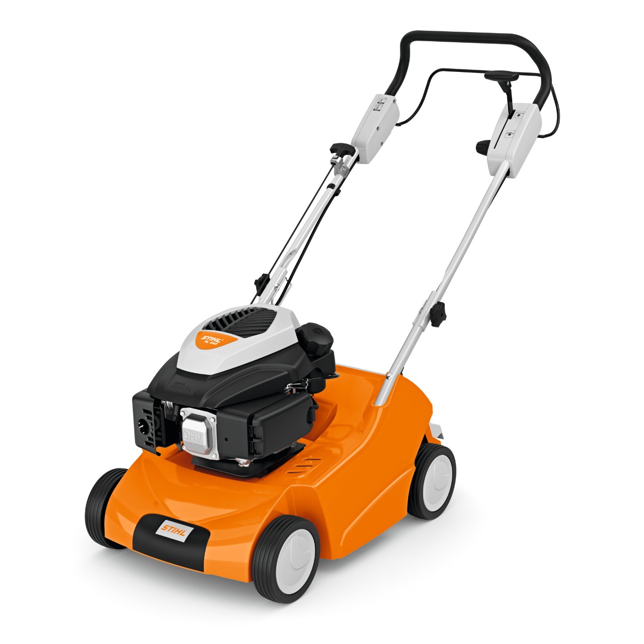 STIHL RLA 240 lawn aerator on a white background