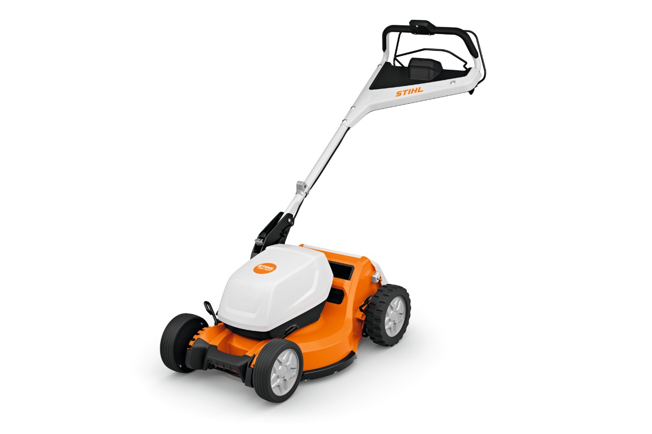 STIHL RMA 2 RV mulching mower on a white background
