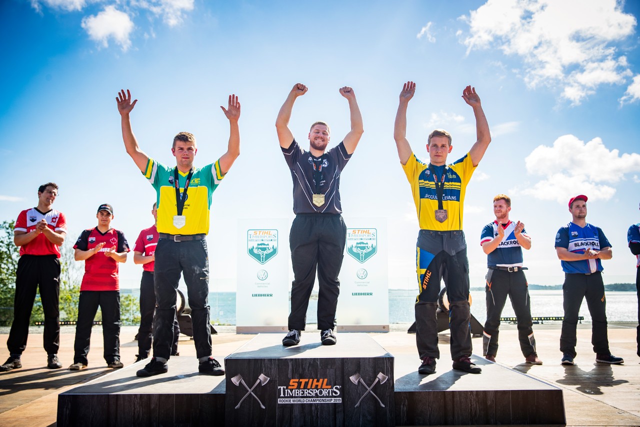 The podium at the 2019 Rookie World Championship
