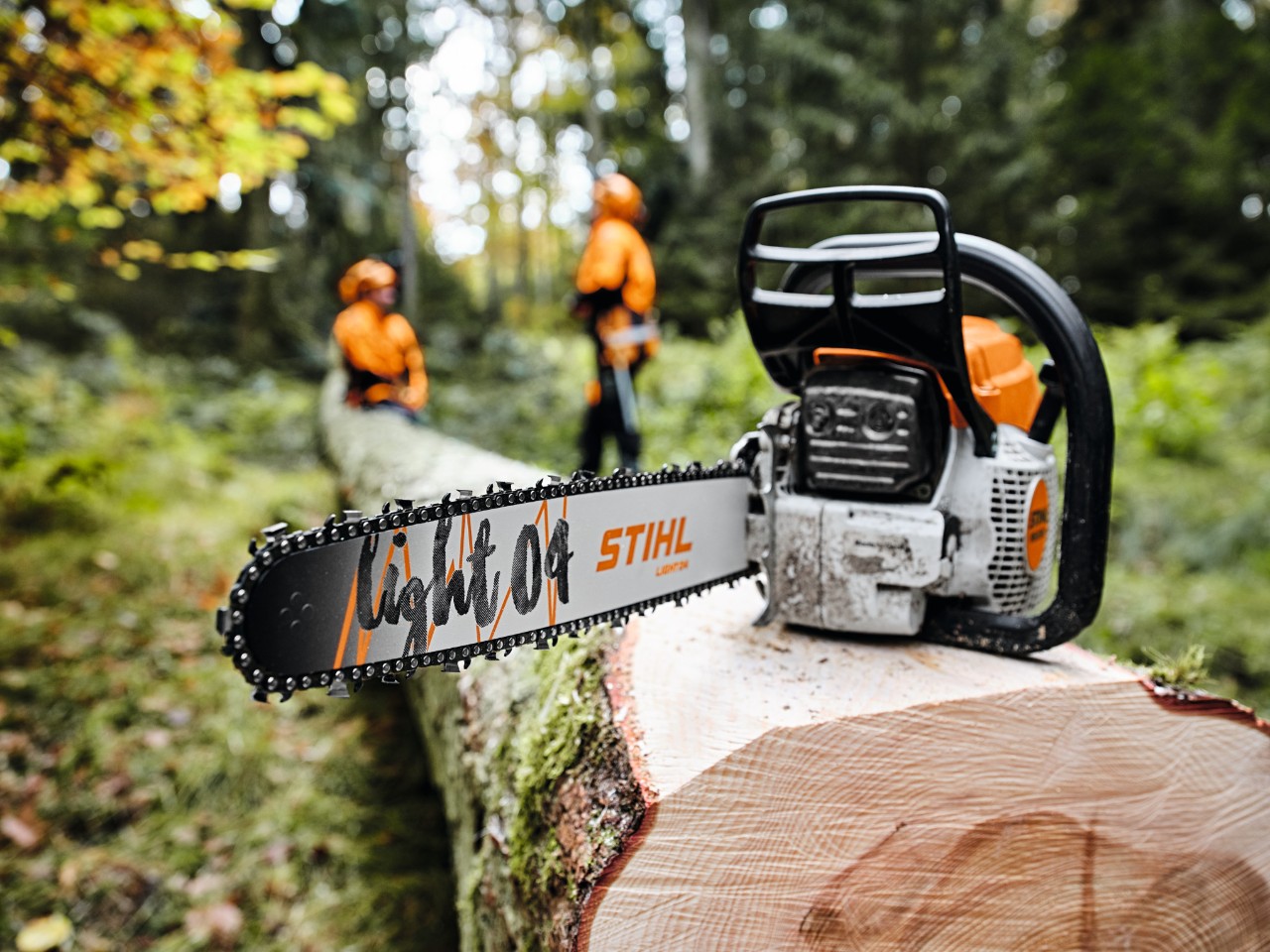 STIHL chainsaw in the forest